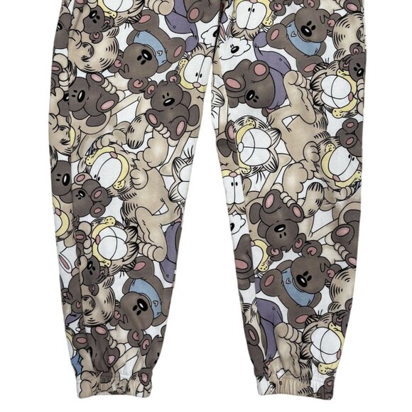 Nickelodeon Garfield Print Jogger Pants XL Elastic Drawstring Waist Mens Womens - Picture 3 of 6